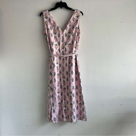 Ann Taylor Pink Floral Print Side Slit Midi Dress 22051 - Picture 3 of 8